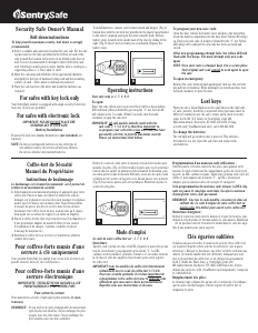 Mode d’emploi SentrySafe X055 Coffre-fort