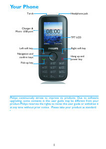 Manual Philips CTE1300YL Mobile Phone