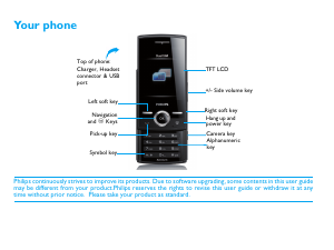 Manual Philips CTX516BLK Mobile Phone