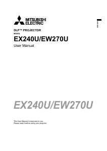 Bruksanvisning Mitsubishi EX240U Projektor