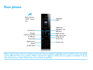 Manual Philips CTX712BRN Mobile Phone