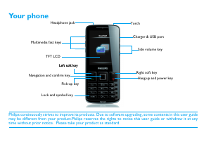 Manual Philips CTX325BLK Mobile Phone