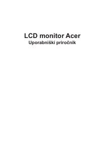 Priročnik Acer KG271C LCD-zaslon