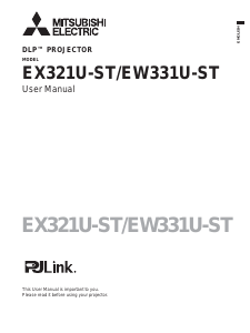 Bruksanvisning Mitsubishi EX321U-ST Projektor