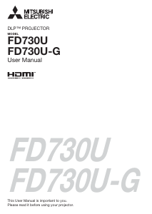 Bruksanvisning Mitsubishi FD730U Projektor