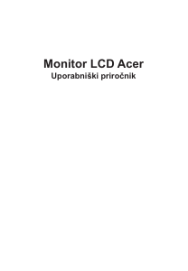 Priročnik Acer KG272S LCD-zaslon