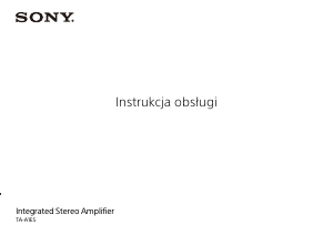 Instrukcja Sony TA-A1ES Wzmacniacz