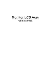 Manuale Acer KG282K Monitor LCD