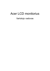 Vadovas Acer KKG241YU Skystakristalis monitorius