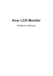 Kullanım kılavuzu Acer P167Q LCD ekran