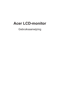 Handleiding Acer P167Q LCD monitor