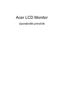 Priročnik Acer Predator XB252Q LCD-zaslon