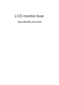 Priročnik Acer R271B LCD-zaslon