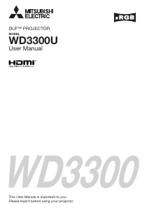 Bruksanvisning Mitsubishi WD3300U Projektor