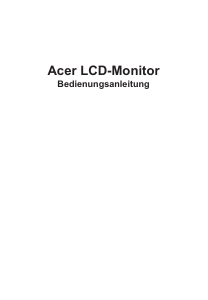 Bedienungsanleitung Acer X25 LCD monitor