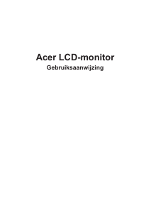 Handleiding Acer X27P LCD monitor