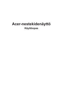 Käyttöohje Acer X34GS Nestekidenäyttö