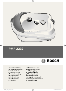 Manual Bosch PMF2232 Foot Bath