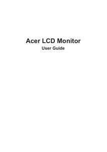 Handleiding Acer X38P LCD monitor