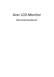 Bedienungsanleitung Acer XF250QD LCD monitor