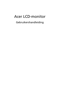 Handleiding Acer XF251Q LCD monitor