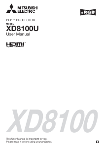 Handleiding Mitsubishi XD8100U Beamer
