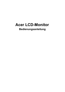 Bedienungsanleitung Acer XR343CKP LCD monitor