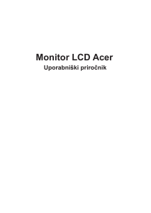 Priročnik Acer XR343CKP LCD-zaslon