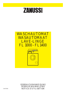 Handleiding Zanussi FL 1000 Wasmachine