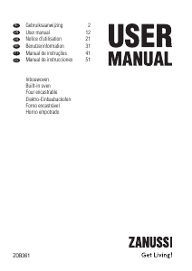 Manual Zanussi ZOB361 Oven