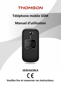 Mode d’emploi Thomson SEREA65BLK Téléphone portable