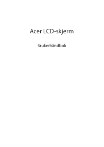 Bruksanvisning Acer XV340CKP LCD-skjerm