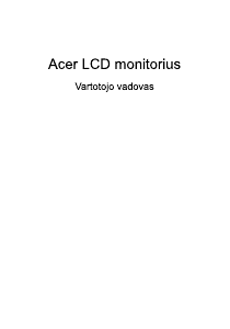 Vadovas Acer XZ270X Skystakristalis monitorius