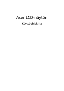 Käyttöohje Acer XZ271UA Nestekidenäyttö