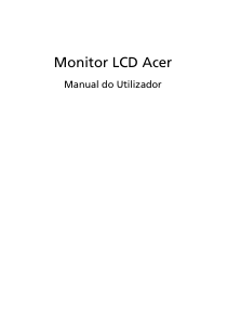 Manual Acer XZ271UA Monitor LCD
