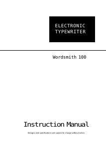 Handleiding Smith Corona Wordsmith 100 Typemachine