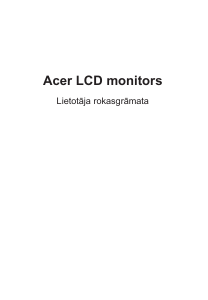 Rokasgrāmata Acer XZ272UP Šķidro kristālu monitors