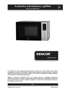Instrukcja Sencor SMW 6520DSG Kuchenka mikrofalowa
