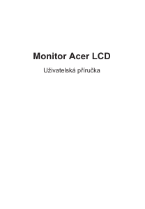 Manuál Acer XZ273UX LCD monitor