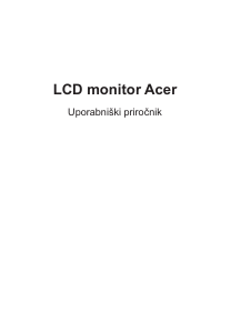 Priročnik Acer XZ321QU LCD-zaslon