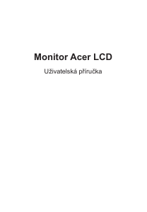 Manuál Acer XZ322QP LCD monitor