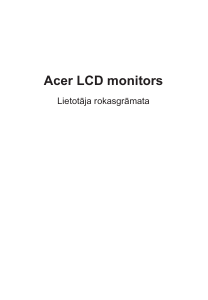Rokasgrāmata Acer XZ322QUP Šķidro kristālu monitors