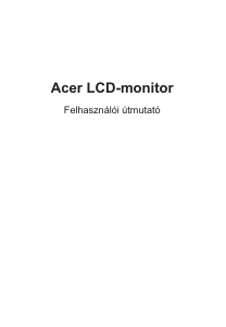 Használati útmutató Acer XZ342CKP LCD-monitor