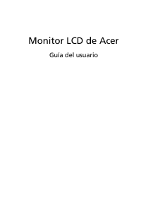 Manual de uso Acer Z35P Monitor de LCD
