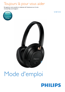 Mode d’emploi Philips SHB7250 Casque