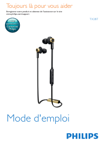 Mode d’emploi Philips TX2BT Casque