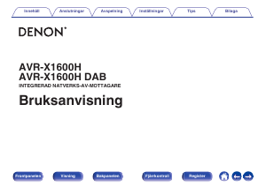 Bruksanvisning Denon AVR-X1600H Receiver