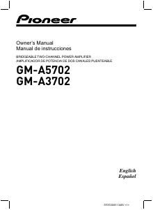 Manual Pioneer GM-A5702 Car Amplifier