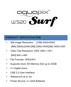 Handleiding Easypix AquaPix W520 Surf Actiecamera