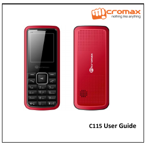 Manual Micromax C115 Mobile Phone